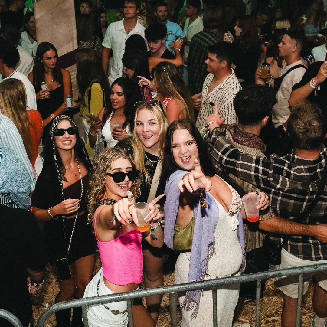 A photograph of some event goers at Wanderbay NYE