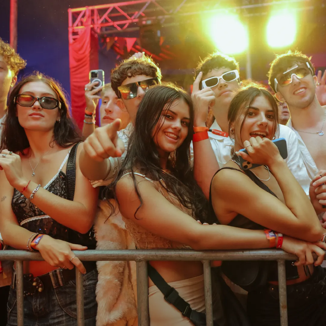 A photograph of some event goers at Wanderbay NYE